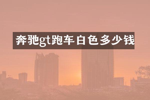 奔驰gt跑车白色多少钱