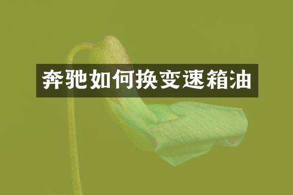 奔驰如何换变速箱油