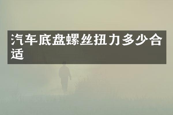 汽车底盘螺丝扭力多少合适