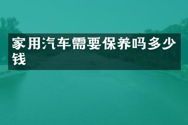 家用汽车需要保养吗多少钱