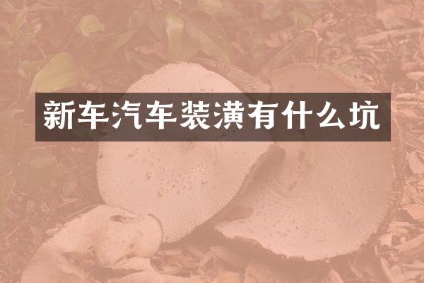 新车汽车装潢有什么坑