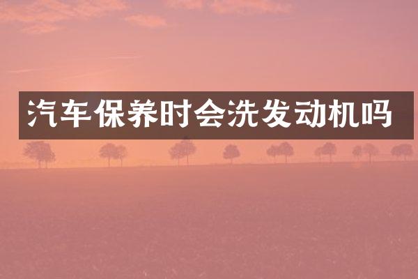 汽车保养时会洗发动机吗