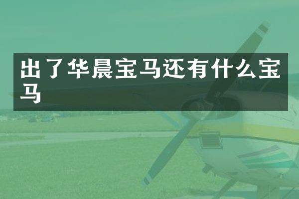 出了华晨宝马还有什么宝马