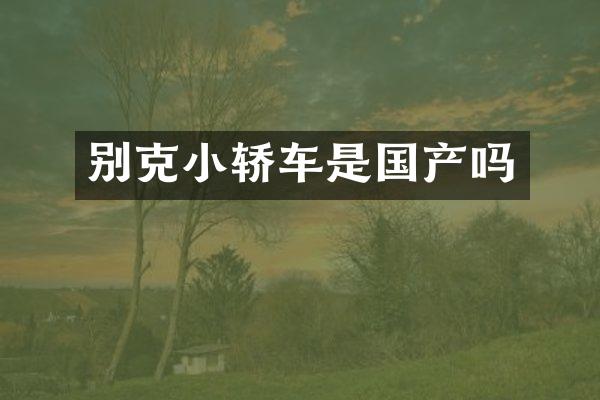 别克小轿车是国产吗