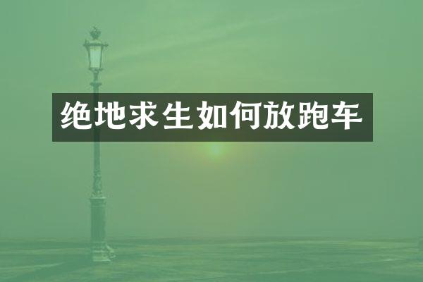 绝地求生如何放跑车