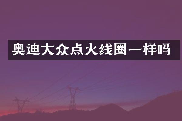奥迪大众点火线圈一样吗