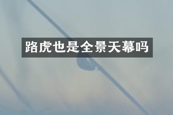 路虎也是全景天幕吗