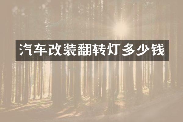 汽车改装翻转灯多少钱
