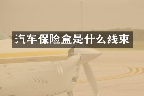 汽车保险盒是什么线束