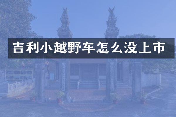 吉利小越野车怎么没上市