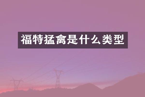 福特猛禽是什么类型