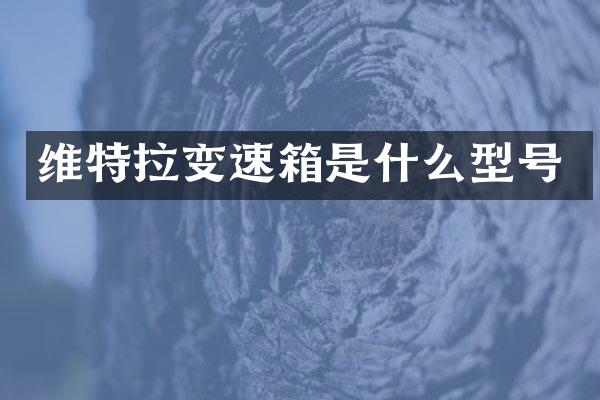 维特拉变速箱是什么型号