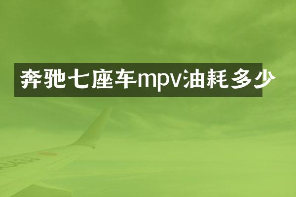 奔驰七座车mpv油耗多少