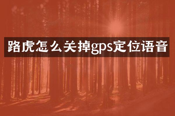 路虎怎么关掉gps定位语音