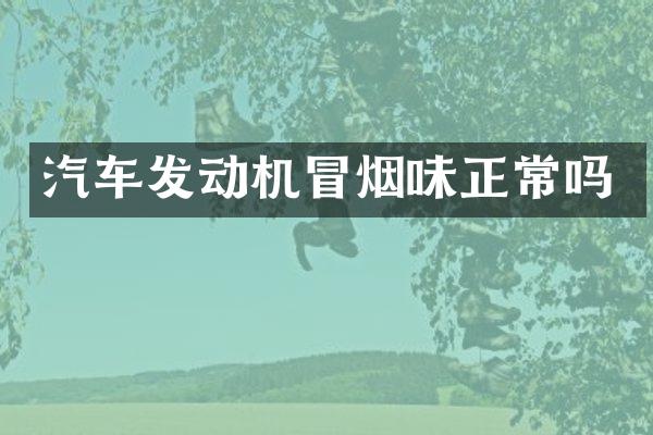 汽车发动机冒烟味正常吗