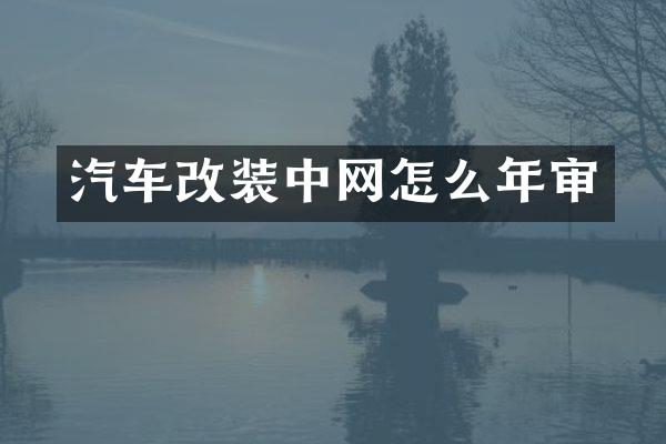 汽车改装中网怎么年审