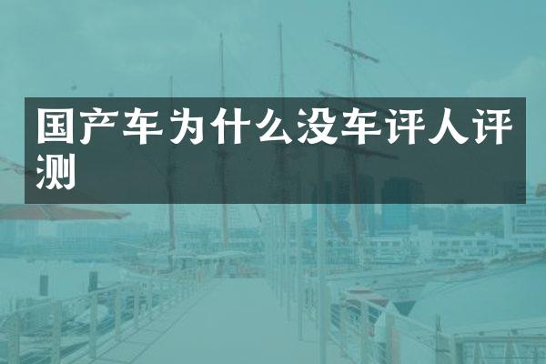 国产车为什么没车评人评测