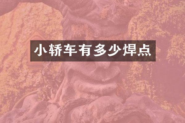 小轿车有多少焊点