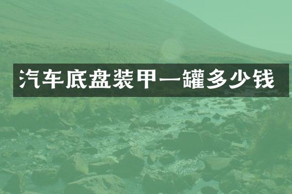 汽车底盘装甲一罐多少钱