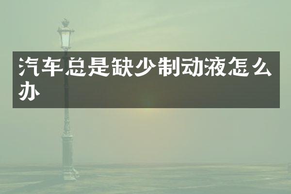 汽车总是缺少制动液怎么办