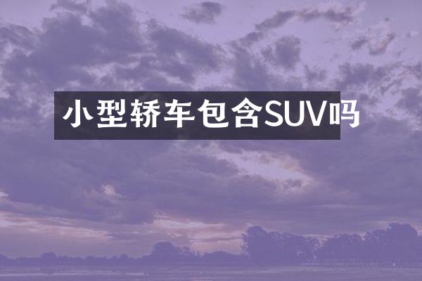 小型轿车包含SUV吗