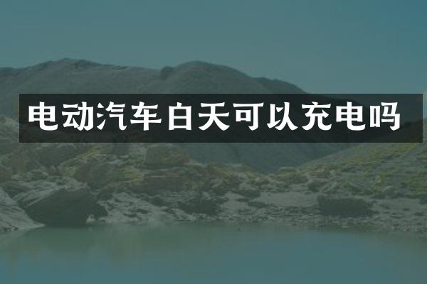 电动汽车白天可以充电吗