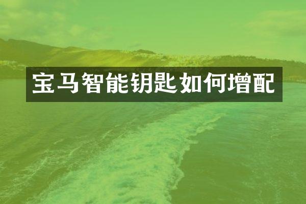 宝马智能钥匙如何增配