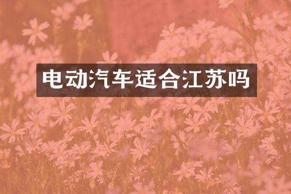电动汽车适合江苏吗