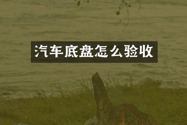 汽车底盘怎么验收