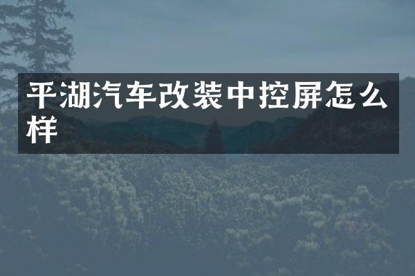 平湖汽车改装中控屏怎么样