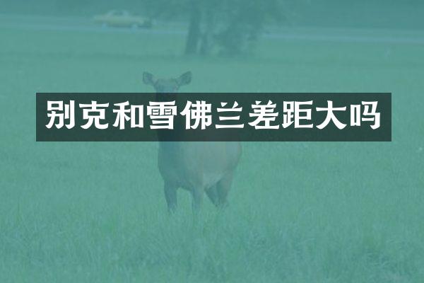 别克和雪佛兰差距大吗