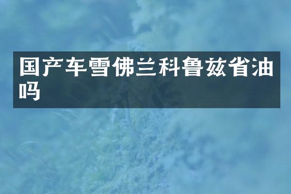 国产车雪佛兰科鲁兹省油吗