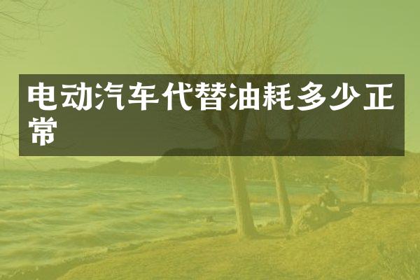 电动汽车代替油耗多少正常