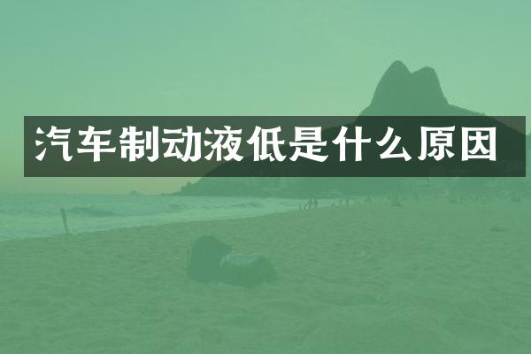 汽车制动液低是什么原因