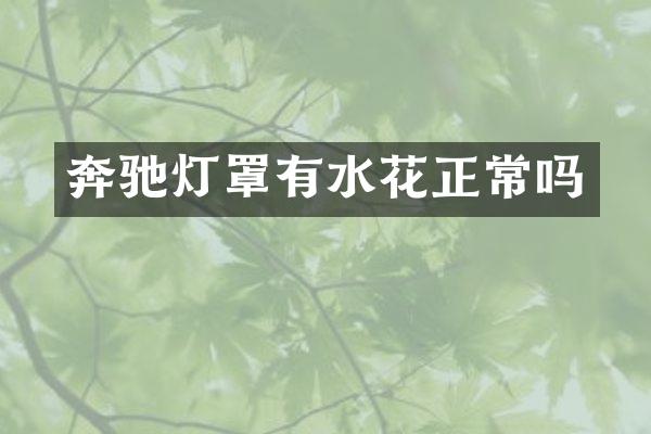 奔驰灯罩有水花正常吗