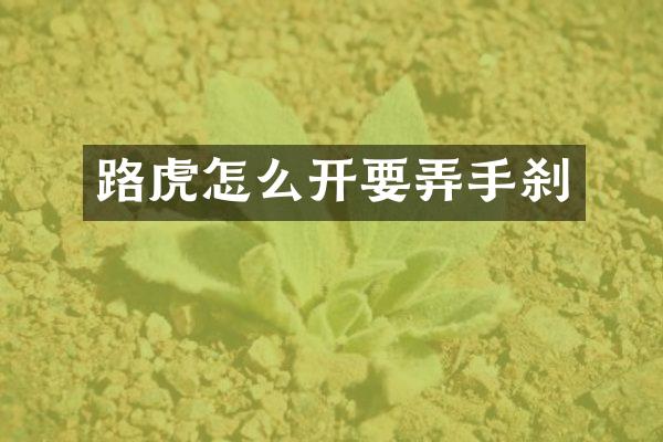 路虎怎么开要弄手刹