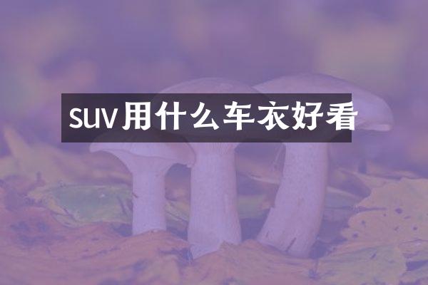 suv用什么车衣好看