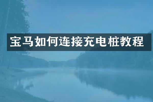 宝马如何连接充电桩教程