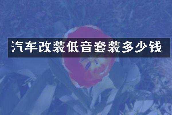 汽车改装低音套装多少钱