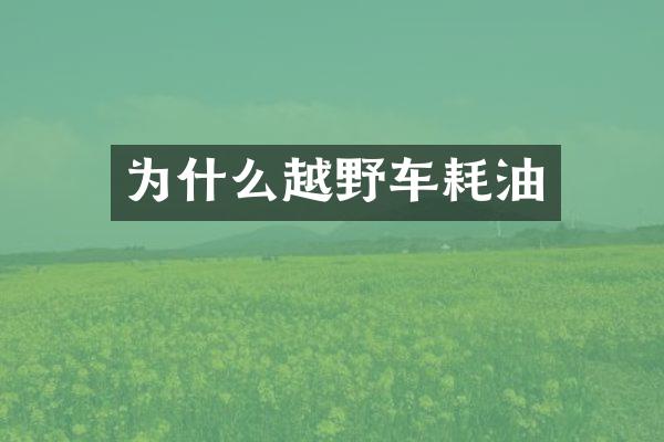 为什么越野车耗油