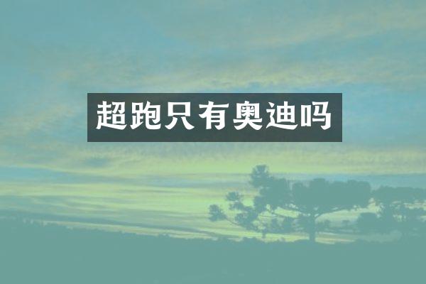超跑只有奥迪吗