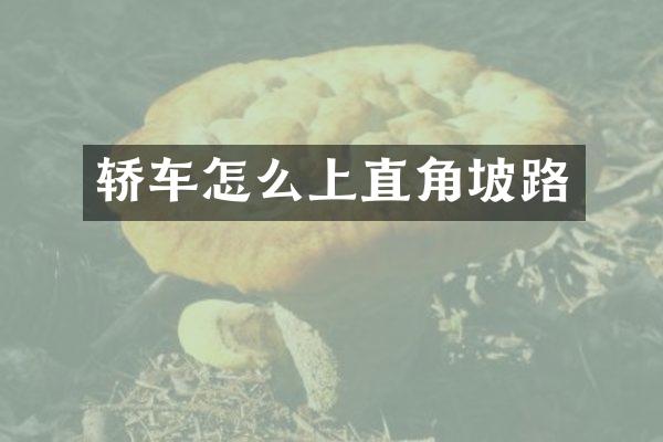 轿车怎么上直角坡路