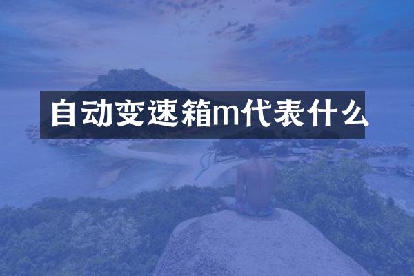 自动变速箱m代表什么