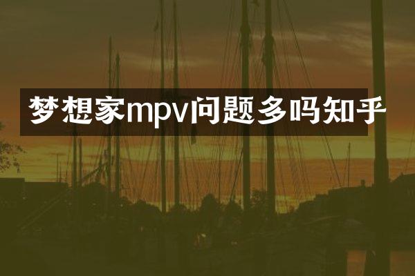 梦想家mpv问题多吗知乎