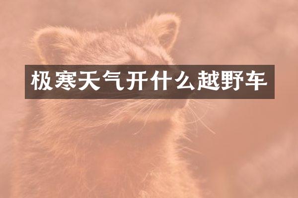 极寒天气开什么越野车