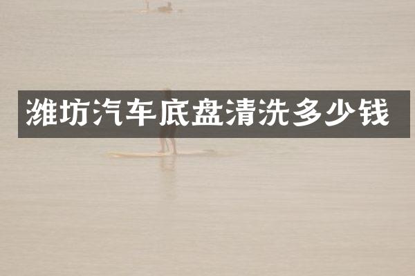 潍坊汽车底盘清洗多少钱