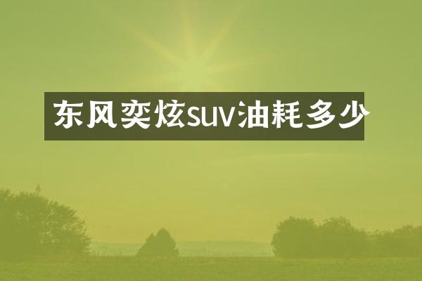 东风奕炫suv油耗多少