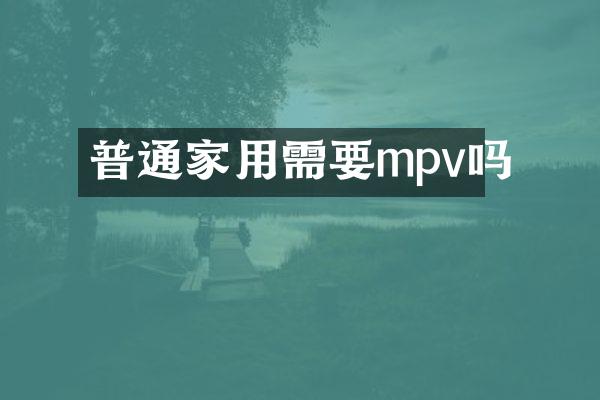 普通家用需要mpv吗