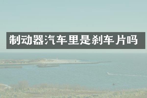 制动器汽车里是刹车片吗