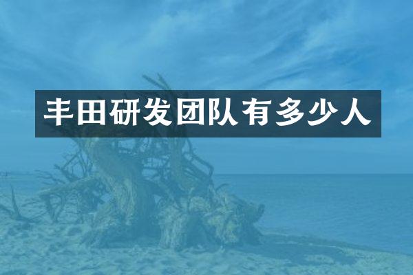 丰田研发团队有多少人